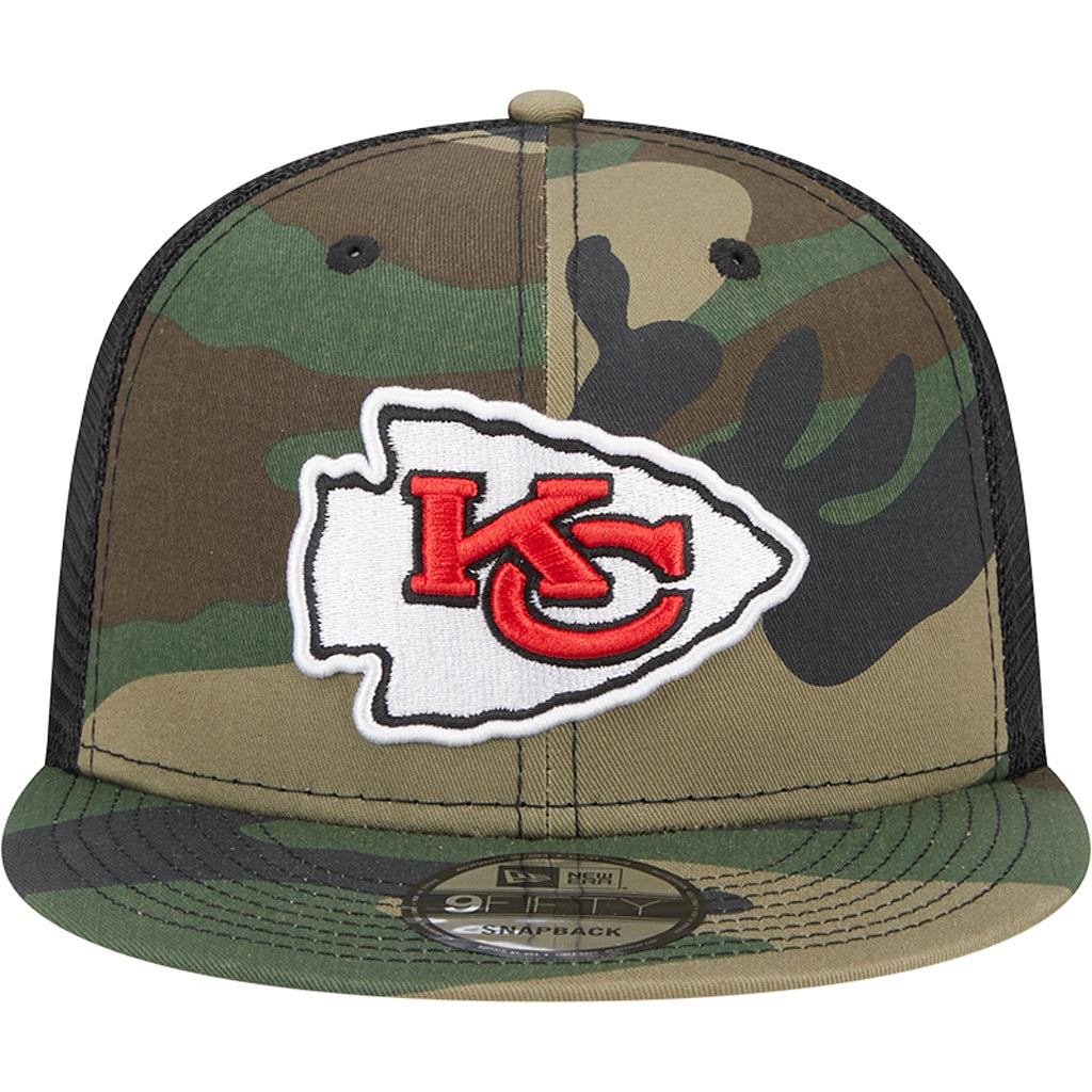 NFL Kansas City Chiefs New Era Mesh Trucker 9FIFTY Snapback Hat - Camo