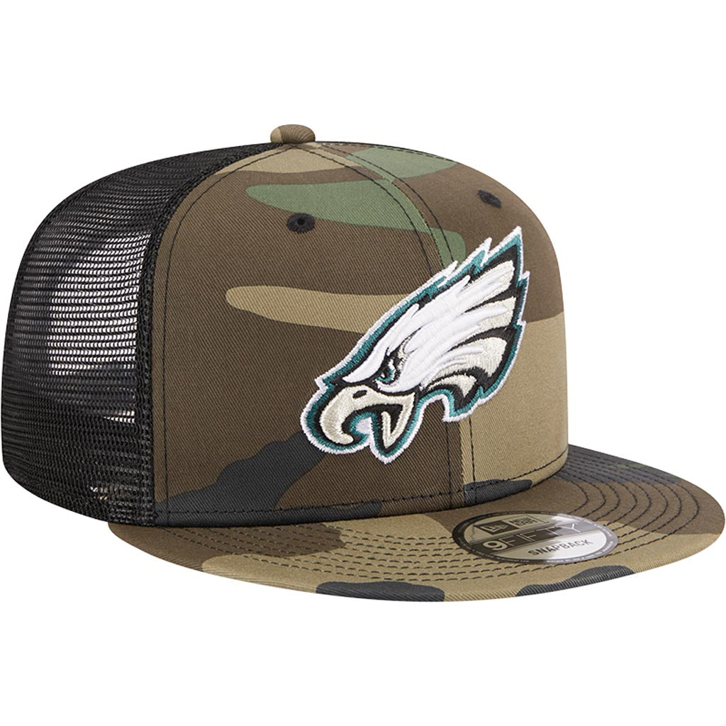NFL Philadelphia Eagles New Era Mesh Trucker 9FIFTY Snapback Hat - Camo