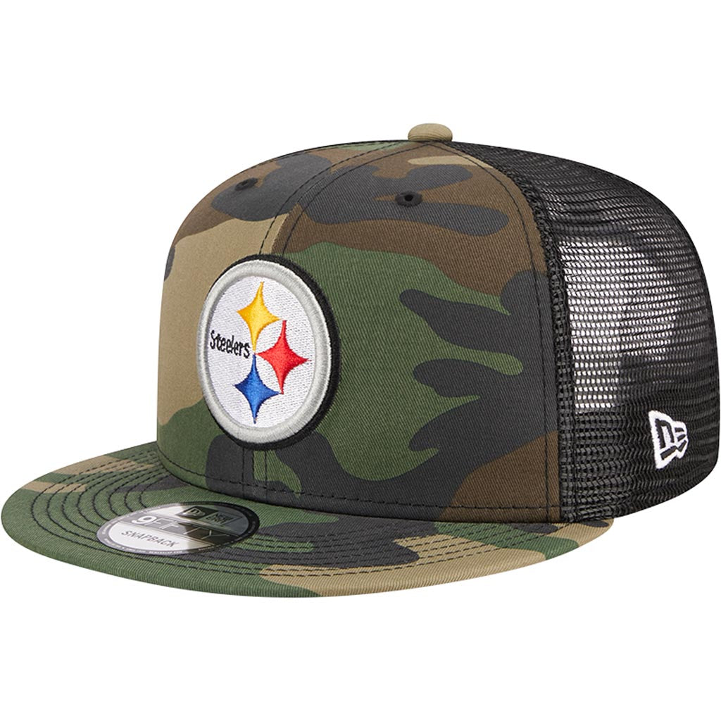 NFL Pittsburgh Steelers New Era Mesh Trucker 9FIFTY Snapback Hat - Camo