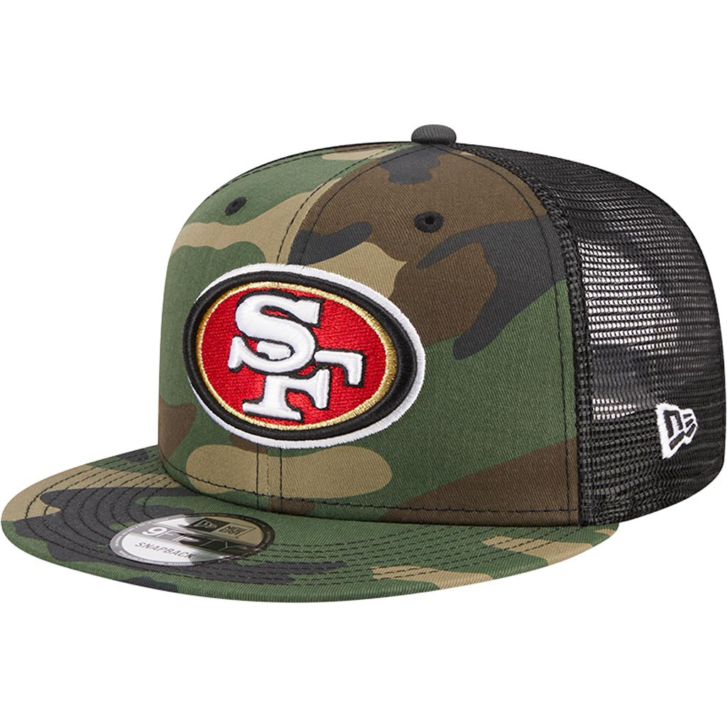 NFL San Francisco 49ers New Era Mesh Trucker 9FIFTY Snapback Hat - Camo