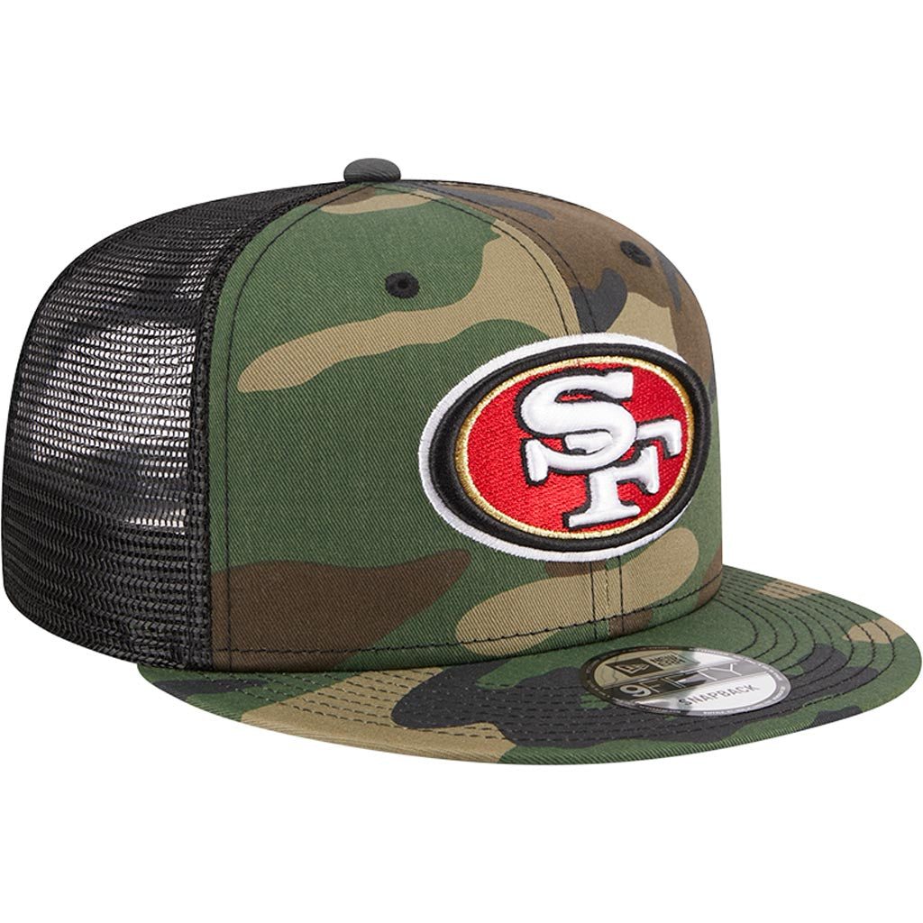 NFL San Francisco 49ers New Era Mesh Trucker 9FIFTY Snapback Hat - Camo