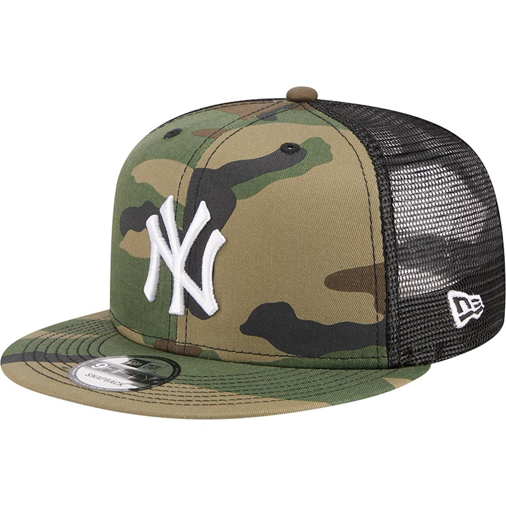 MLB New York Yankees New Era Mesh Trucker 9FIFTY Snapback Hat - Camo
