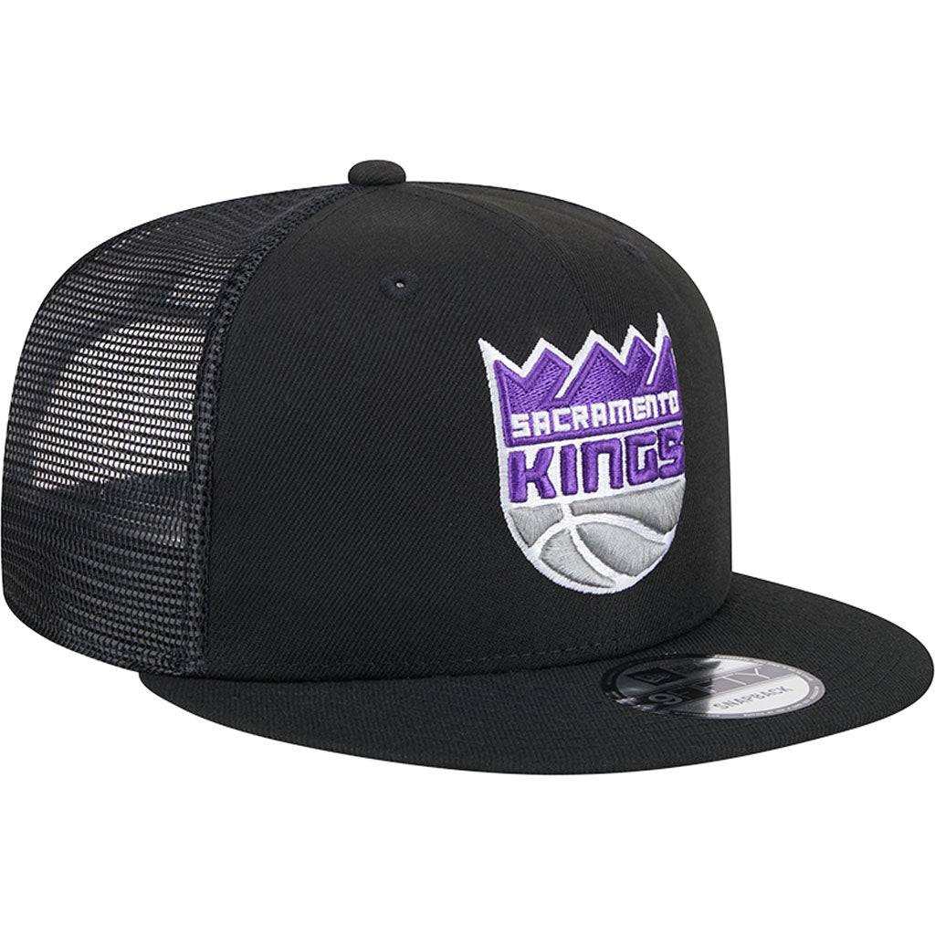 NBA Sacramento Kings New Era OTC Trucker 9FIFTY Snapback Hat - Black