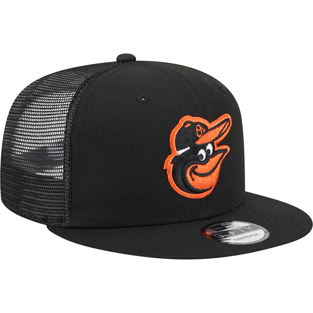 MLB Baltimore Orioles New Era OTC Trucker 9FIFTY Snapback Hat - Black