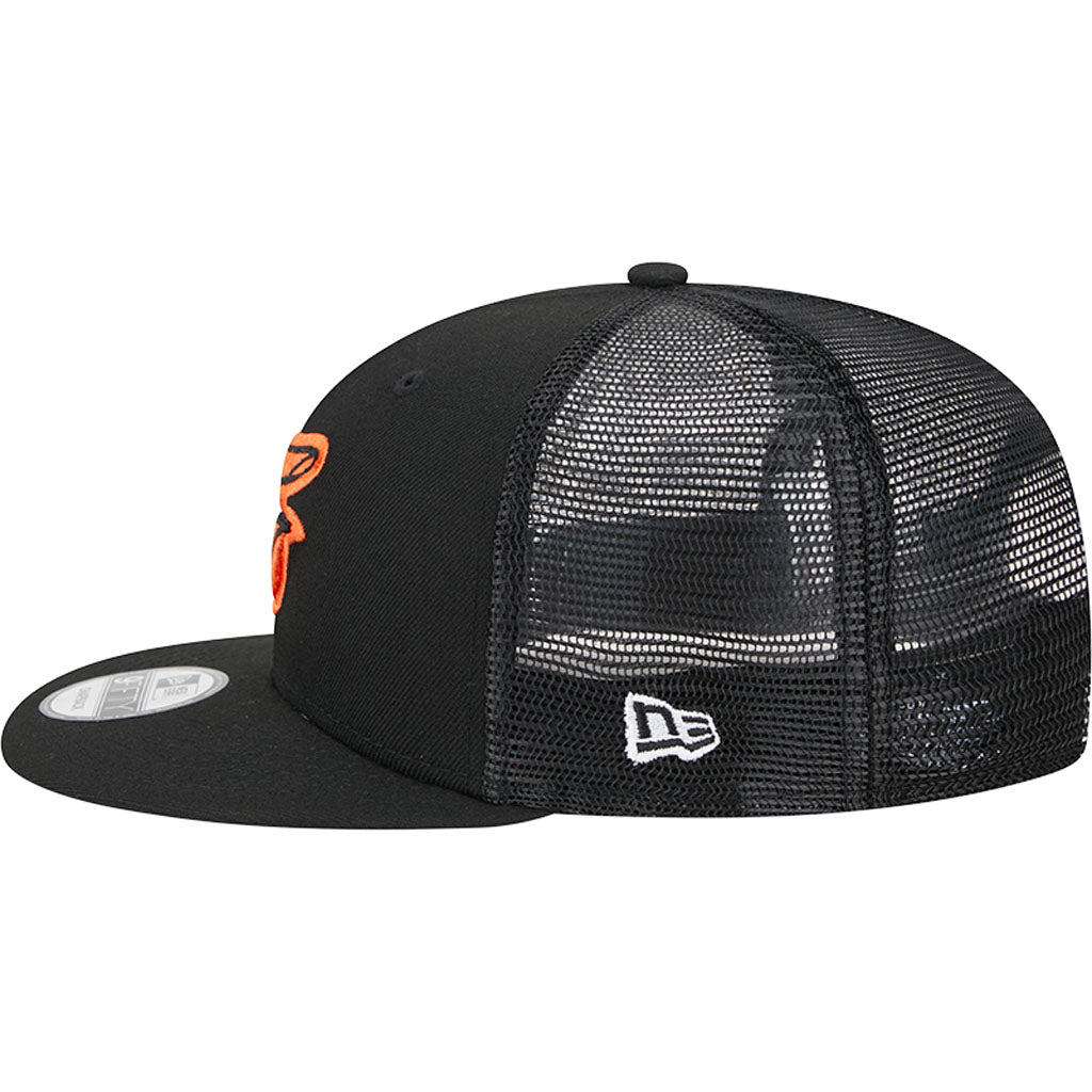 MLB Baltimore Orioles New Era OTC Trucker 9FIFTY Snapback Hat - Black