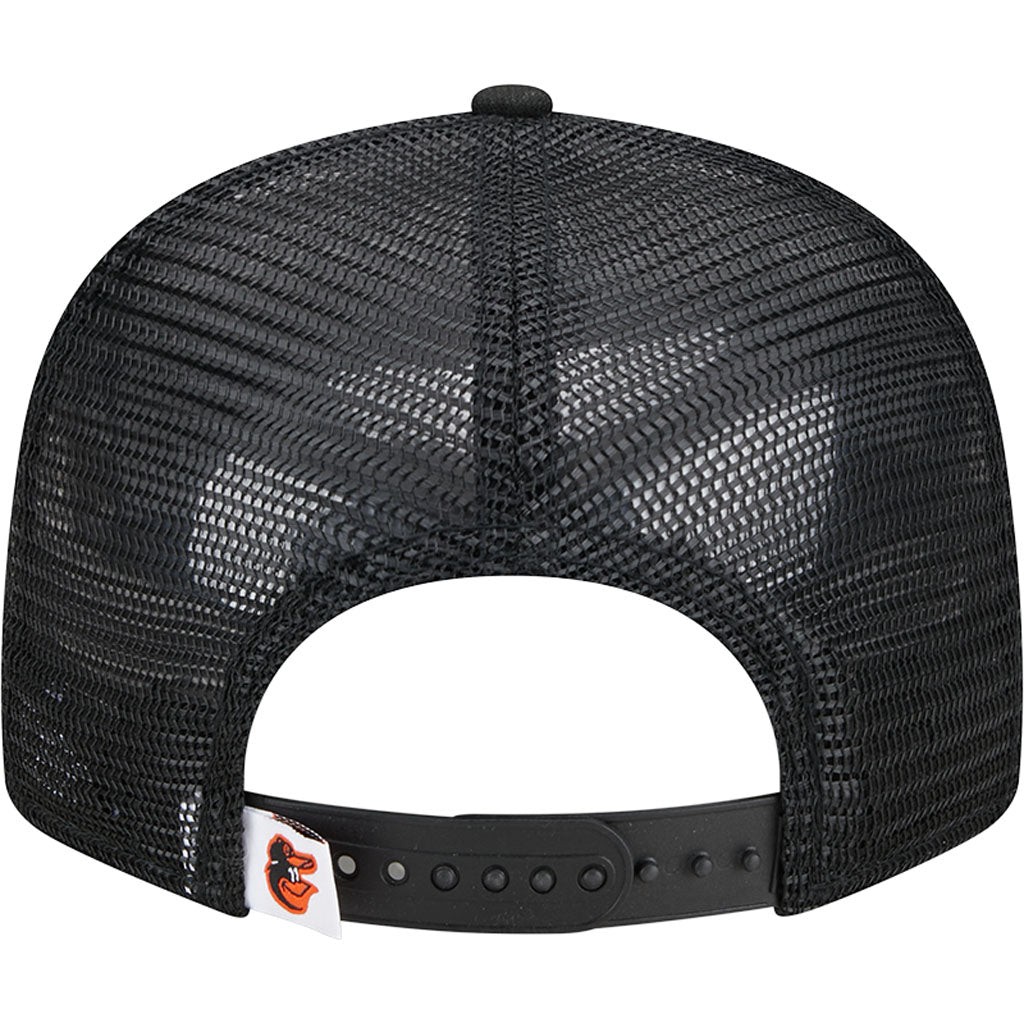 MLB Baltimore Orioles New Era OTC Trucker 9FIFTY Snapback Hat - Black