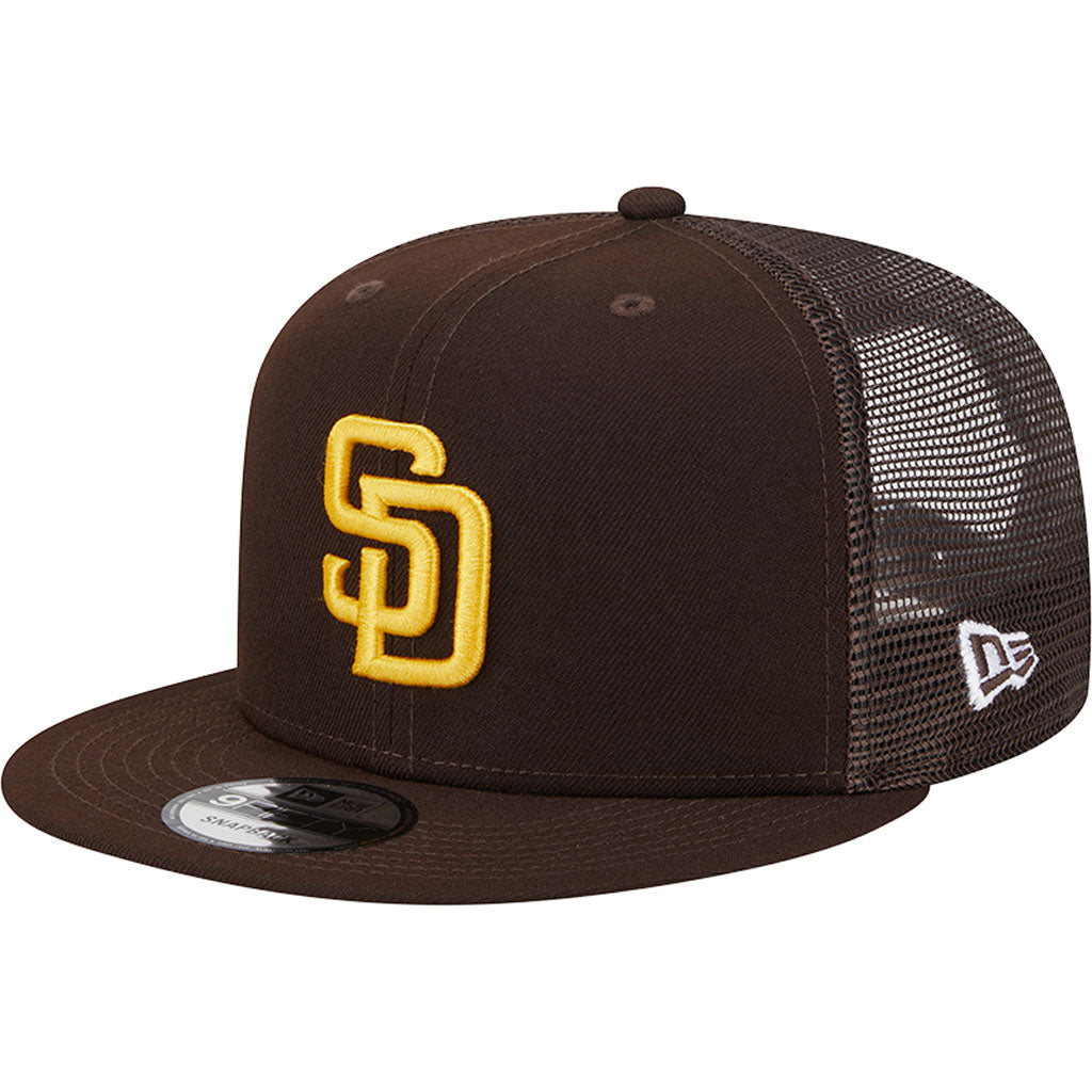 MLB San Diego Padres New Era OTC Trucker 9FIFTY Snapback Hat - Brown