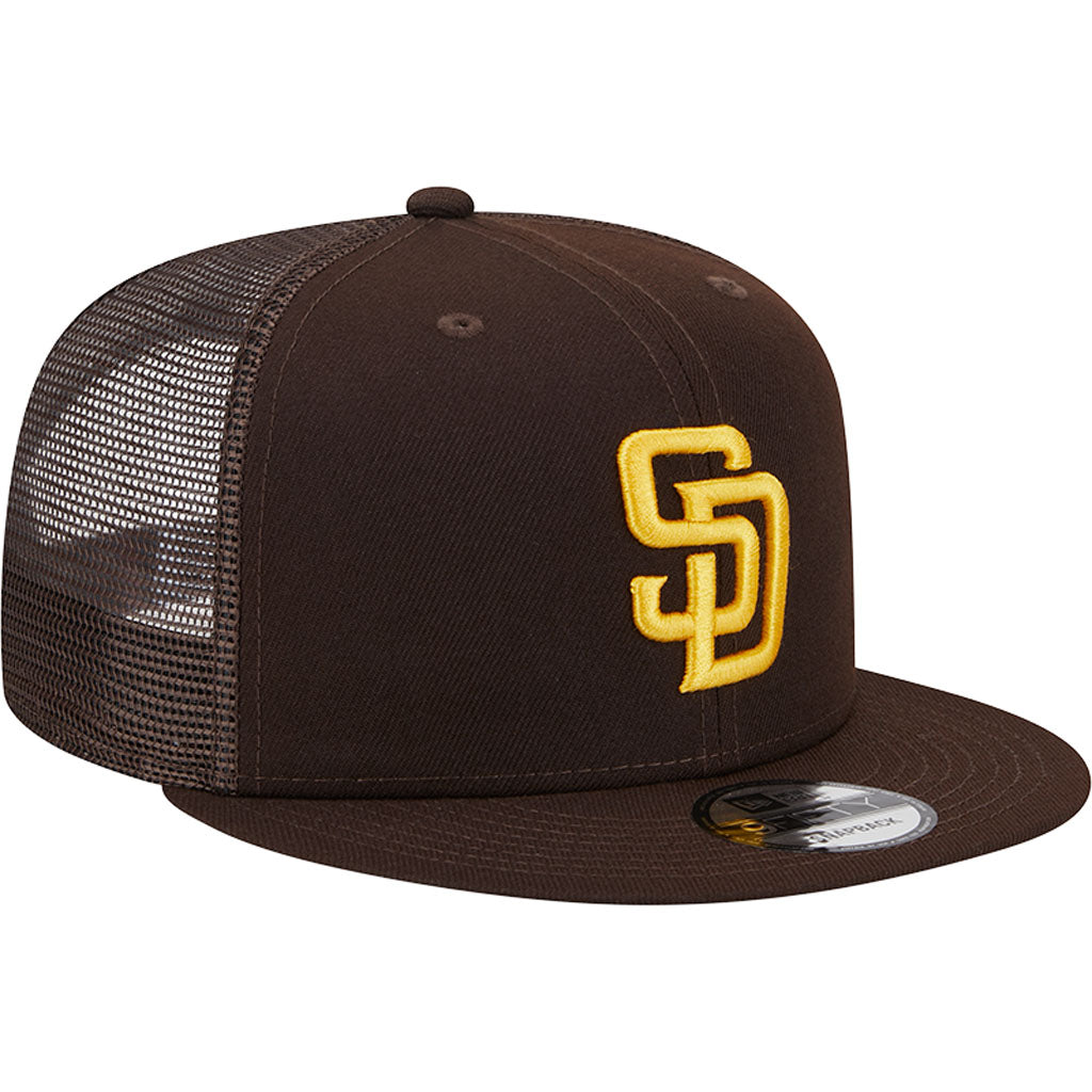 MLB San Diego Padres New Era OTC Trucker 9FIFTY Snapback Hat - Brown