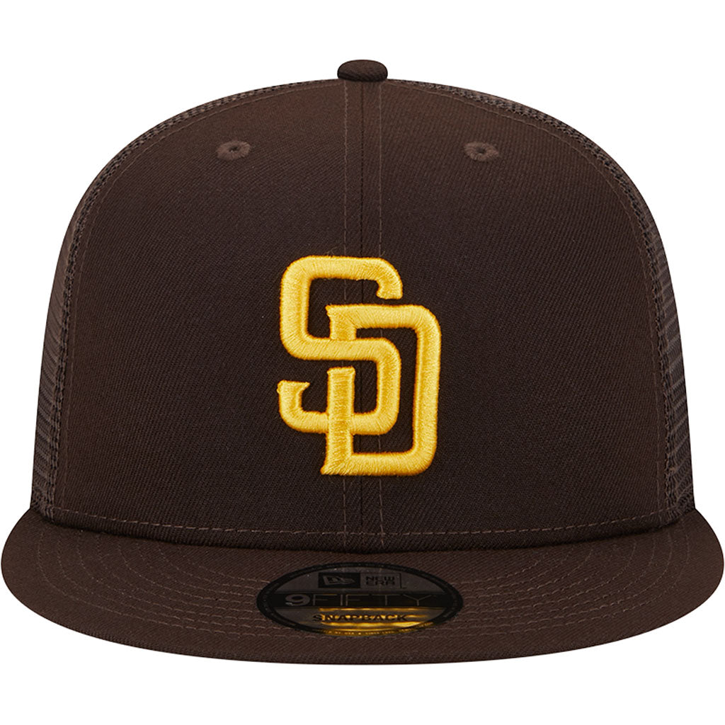 MLB San Diego Padres New Era OTC Trucker 9FIFTY Snapback Hat - Brown