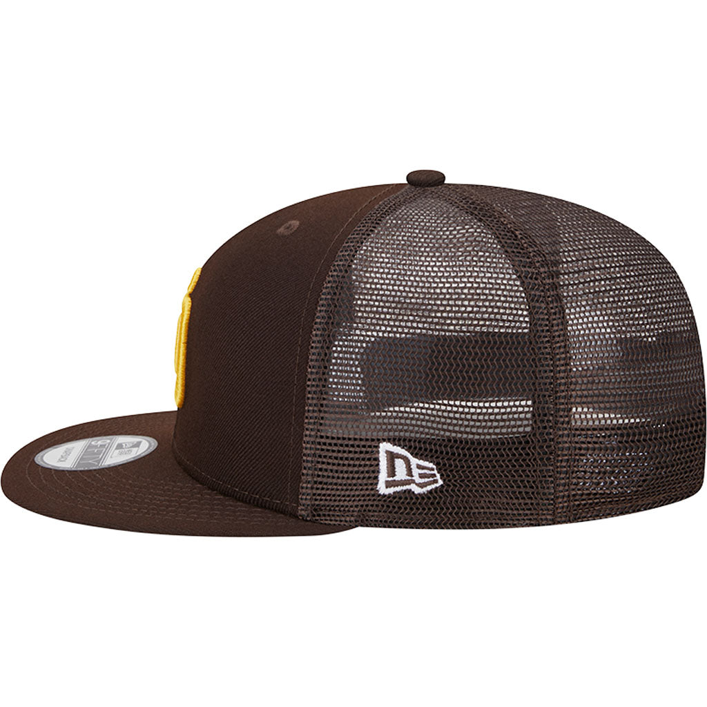 MLB San Diego Padres New Era OTC Trucker 9FIFTY Snapback Hat - Brown
