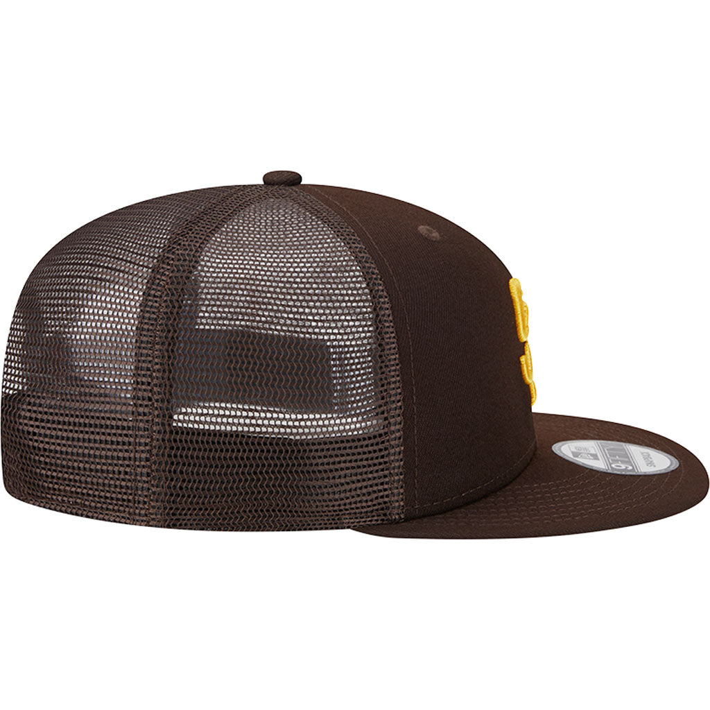 MLB San Diego Padres New Era OTC Trucker 9FIFTY Snapback Hat - Brown