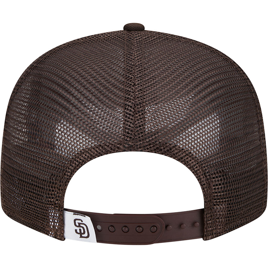 MLB San Diego Padres New Era OTC Trucker 9FIFTY Snapback Hat - Brown