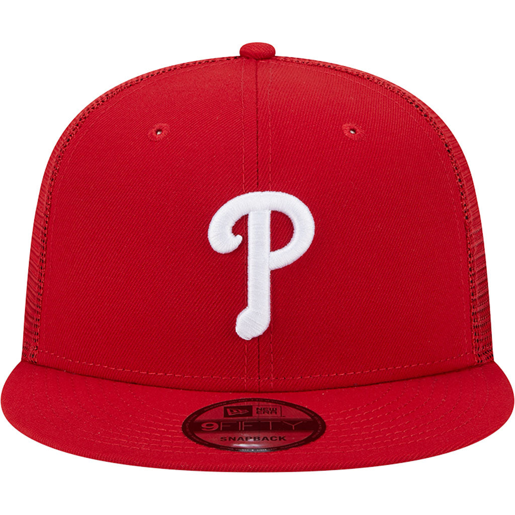 MLB Philadelphia Phillies New Era OTC Trucker 9FIFTY Snapback Hat - Red