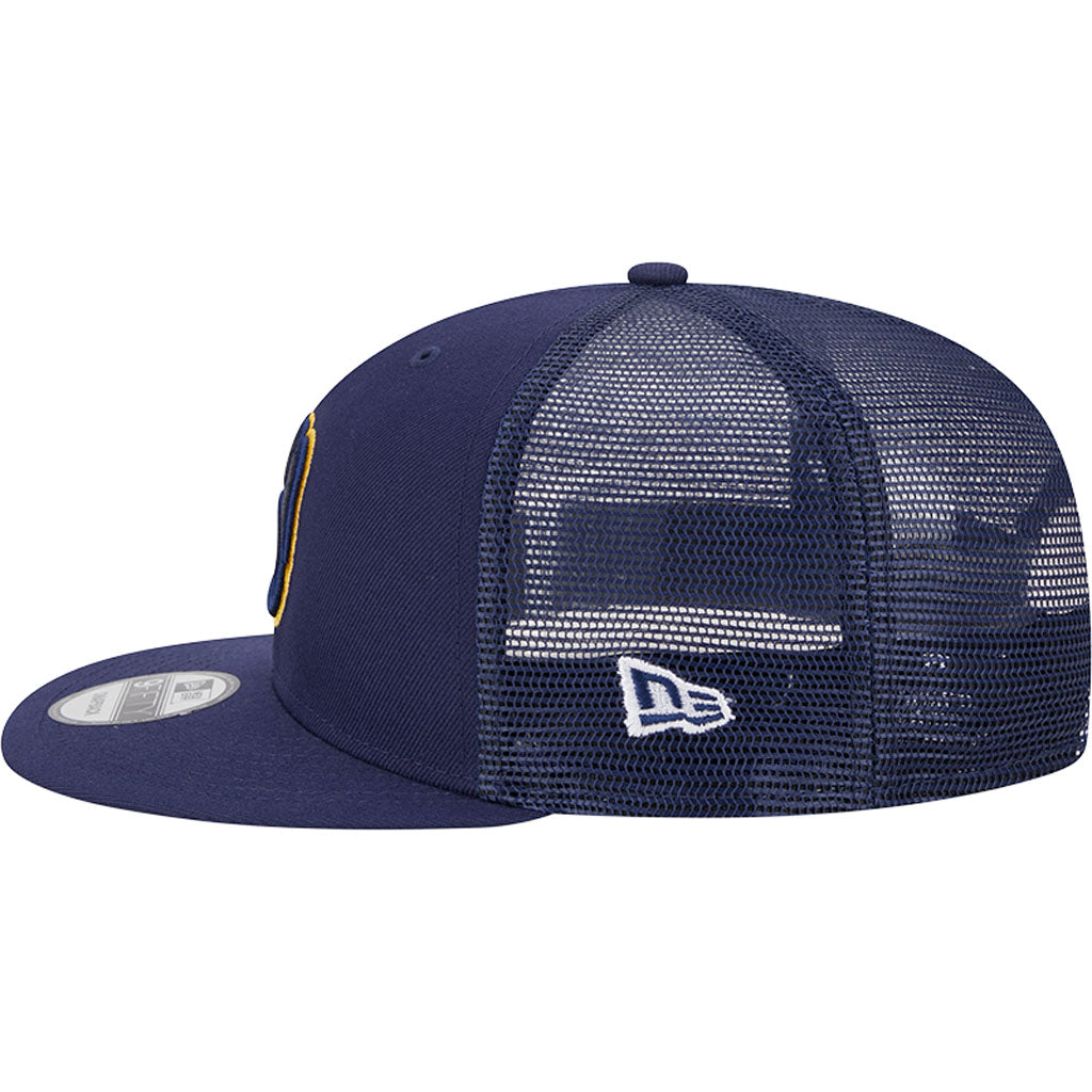 MLB Milwaukee Brewers New Era OTC Trucker 9FIFTY Snapback Hat - Navy