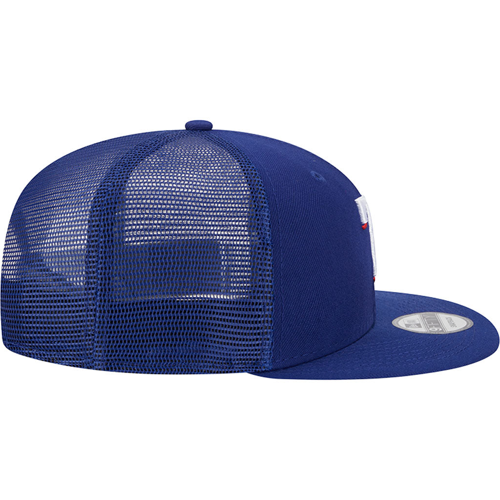 MLB Texas Rangers New Era OTC Trucker 9FIFTY Snapback Hat - Blue