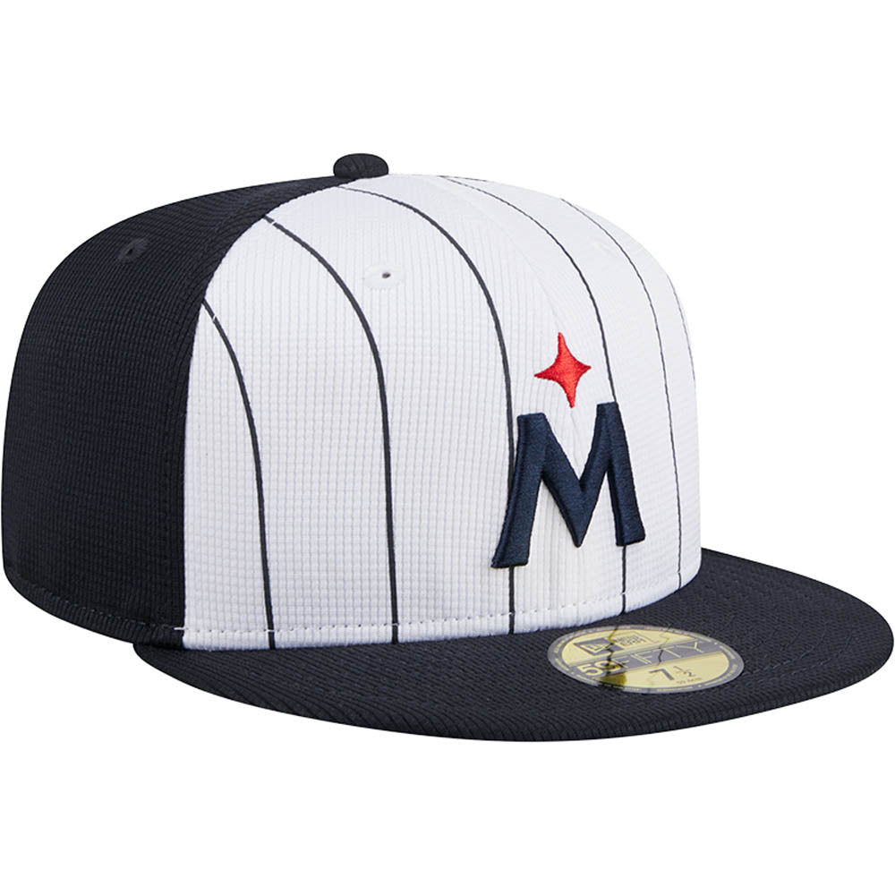 MLB Minnesota Twins New Era 2025 Batting Practice 59FIFTY Fitted Hat - White