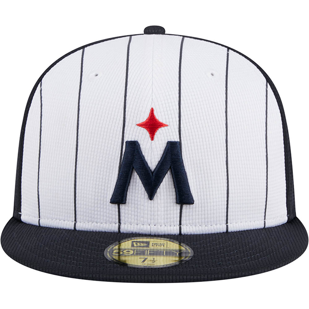 MLB Minnesota Twins New Era 2025 Batting Practice 59FIFTY Fitted Hat - White