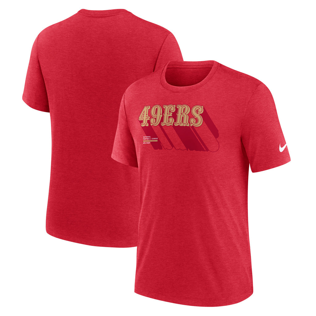 NFL San Francisco 49ers Nike Script Trail Triblend T-Shirt - Red