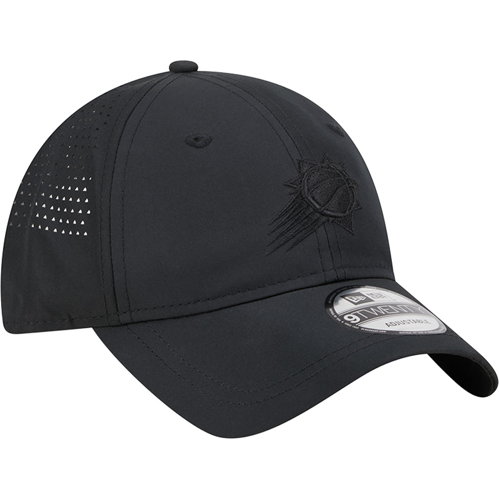 NBA Phoenix Suns New Era Black on Black Active 9TWENTY Adjustable Hat - Black