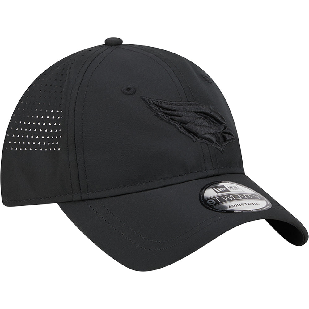 NFL Arizona Cardinals New Era Black on Black Active 9TWENTY Adjustable Hat - Black