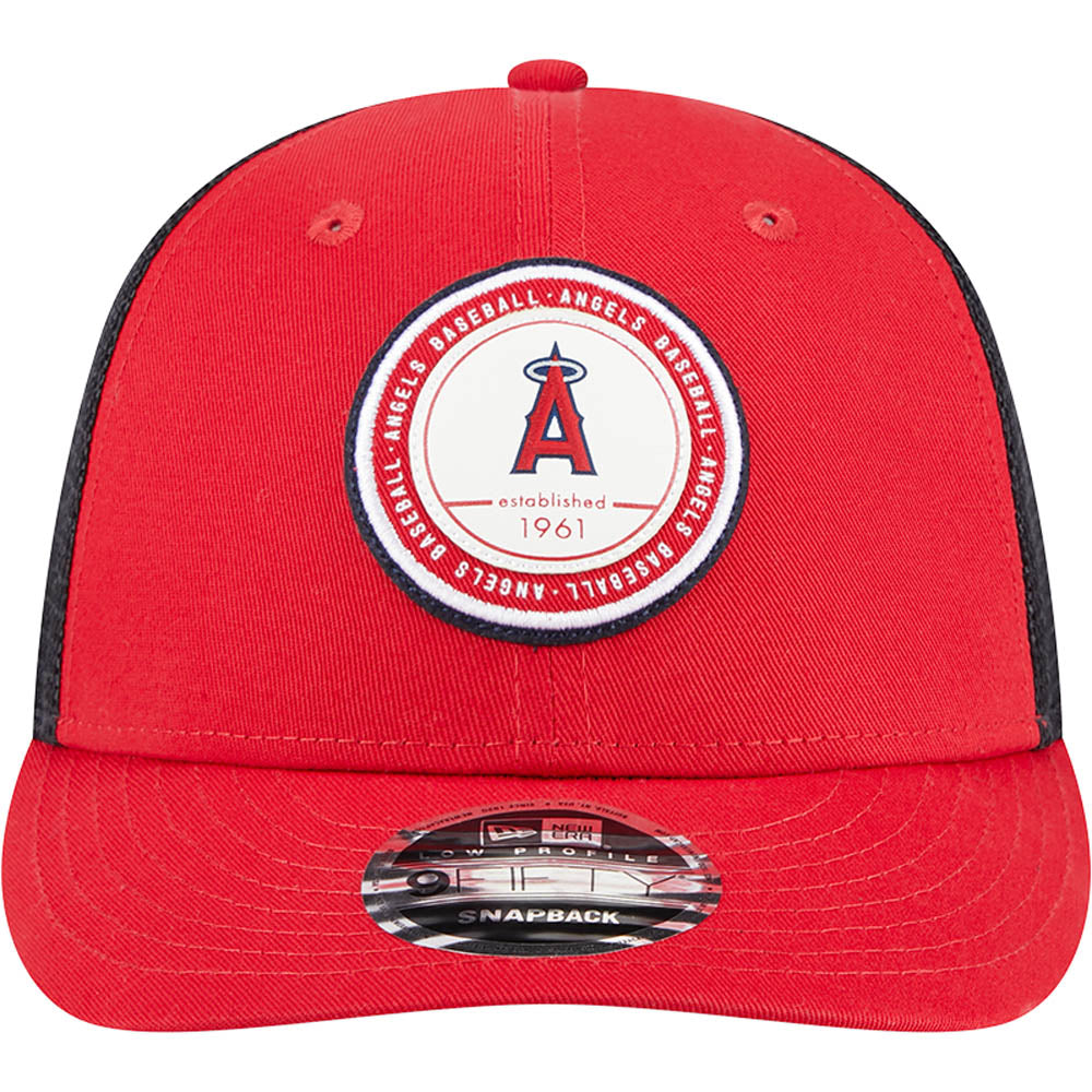 MLB Los Angeles Angels New Era Circle Patch 9FIFTY Trucker Low-Profile Snapback