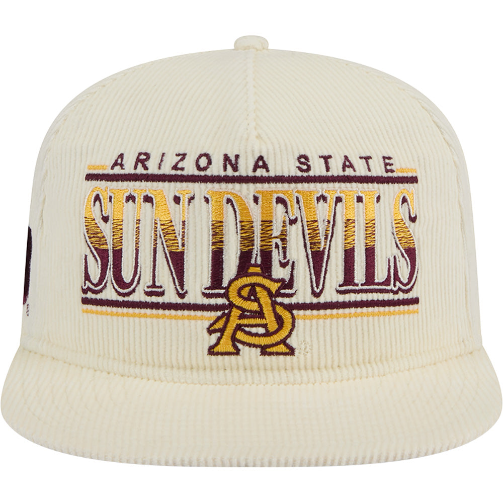 NCAA Arizona State Sun Devils New Era Corduroy Golfer 9FIFTY Snapback