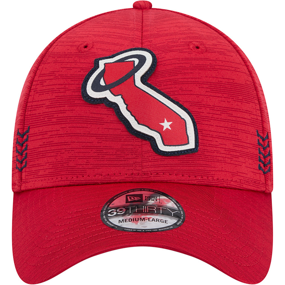 MLB Los Angeles Angels New Era 2024 Clubhouse 39THIRTY Flex Fit Hat - Red