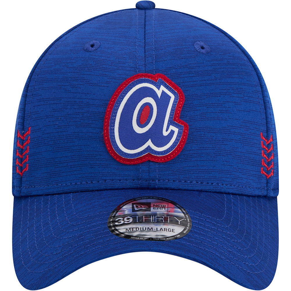 MLB Atlanta Braves New Era 2024 Clubhouse 39THIRTY Flex Fit Hat - Blue