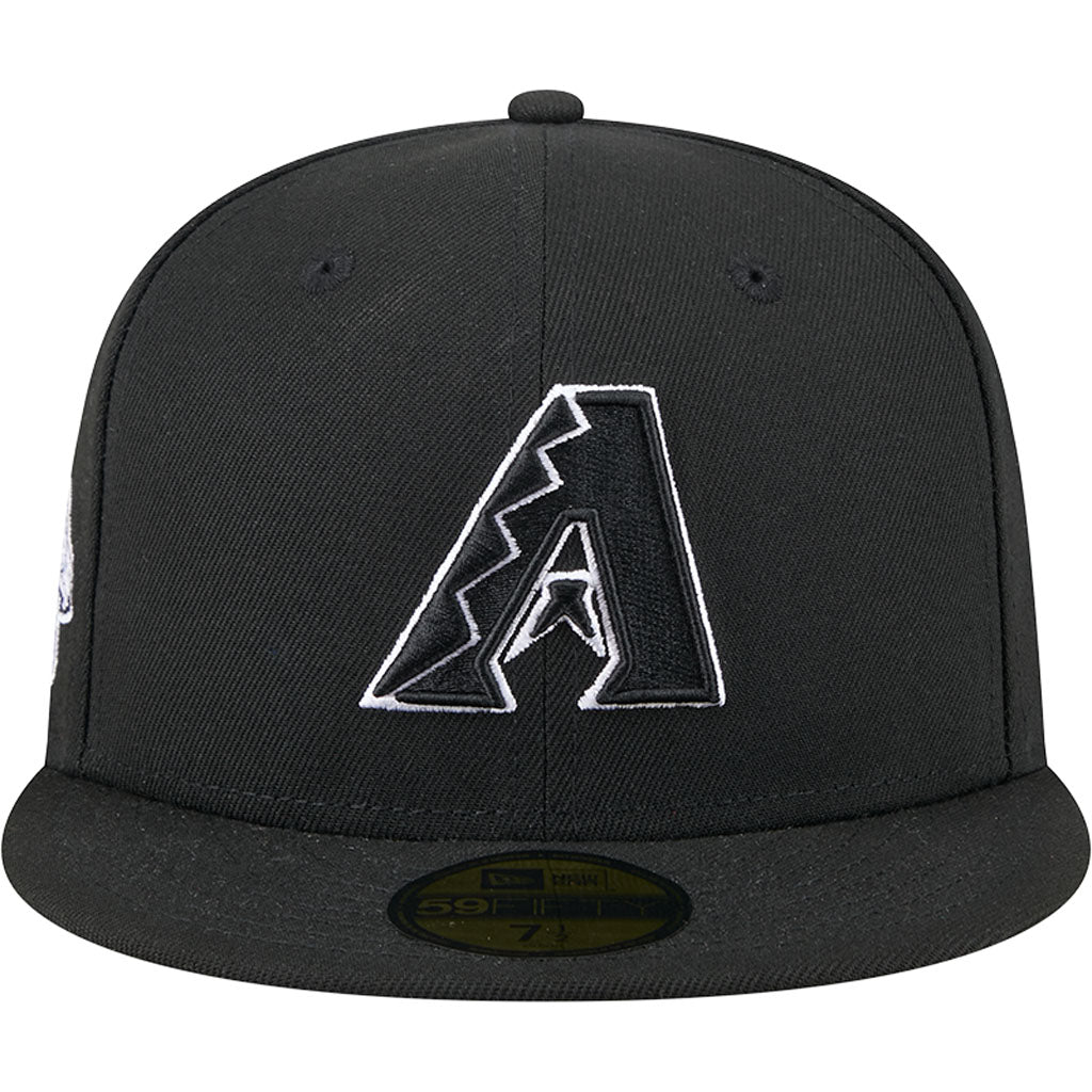 MLB Arizona Diamondbacks New Era Side Patch Black & White 59FIFTY Fitted Hat - Black