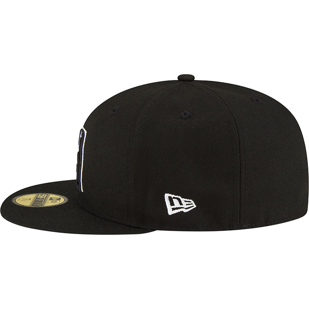 MLB Arizona Diamondbacks New Era Side Patch Black & White 59FIFTY Fitted Hat - Black