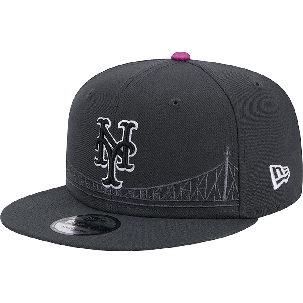MLB New York Mets New Era City Connect 9FIFTY Snapback Hat - Graphite