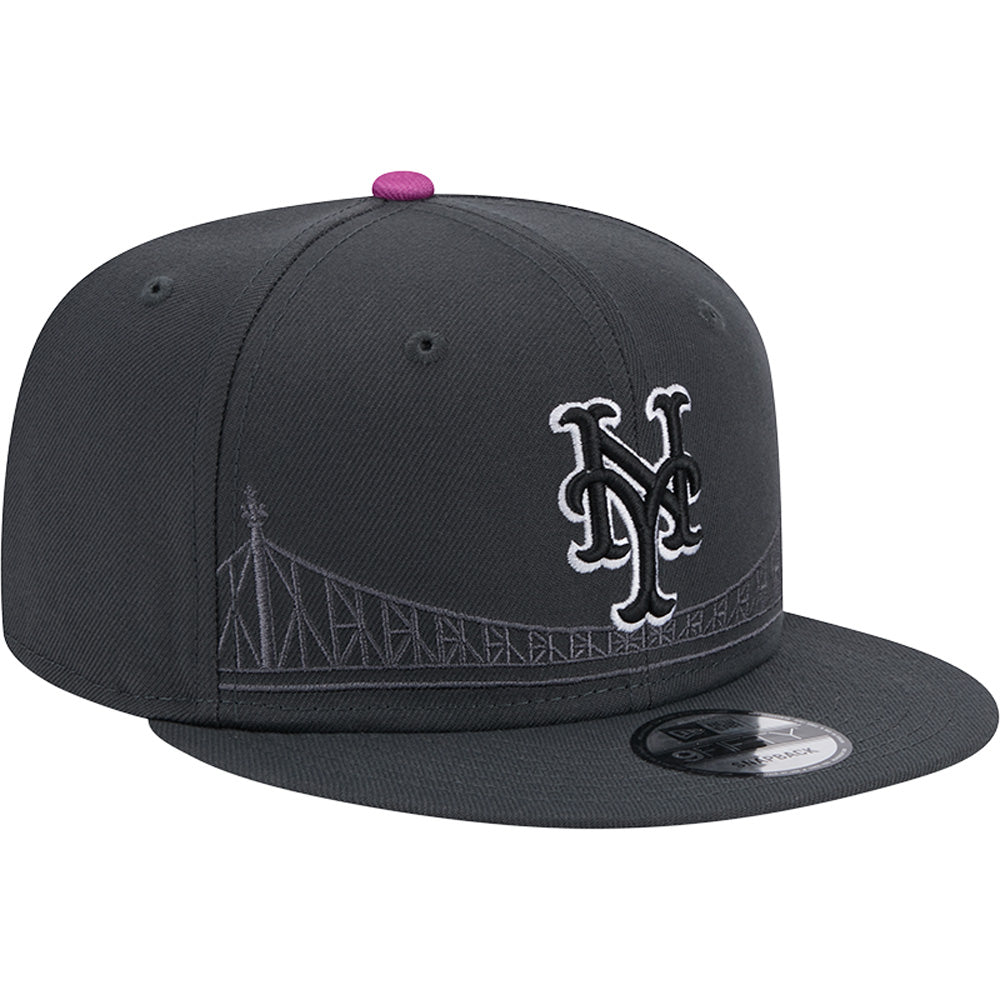 MLB New York Mets New Era City Connect 9FIFTY Snapback Hat - Graphite