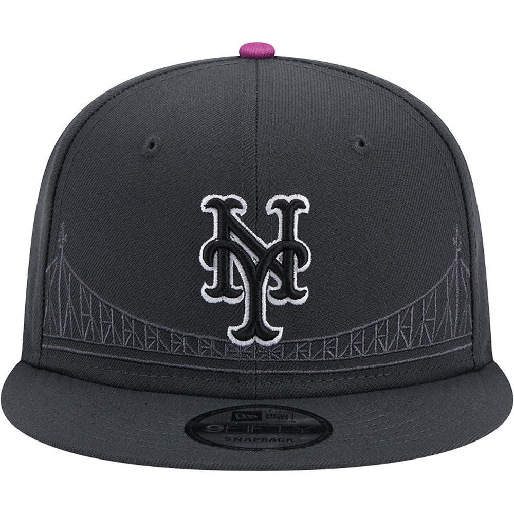 MLB New York Mets New Era City Connect 9FIFTY Snapback Hat - Graphite