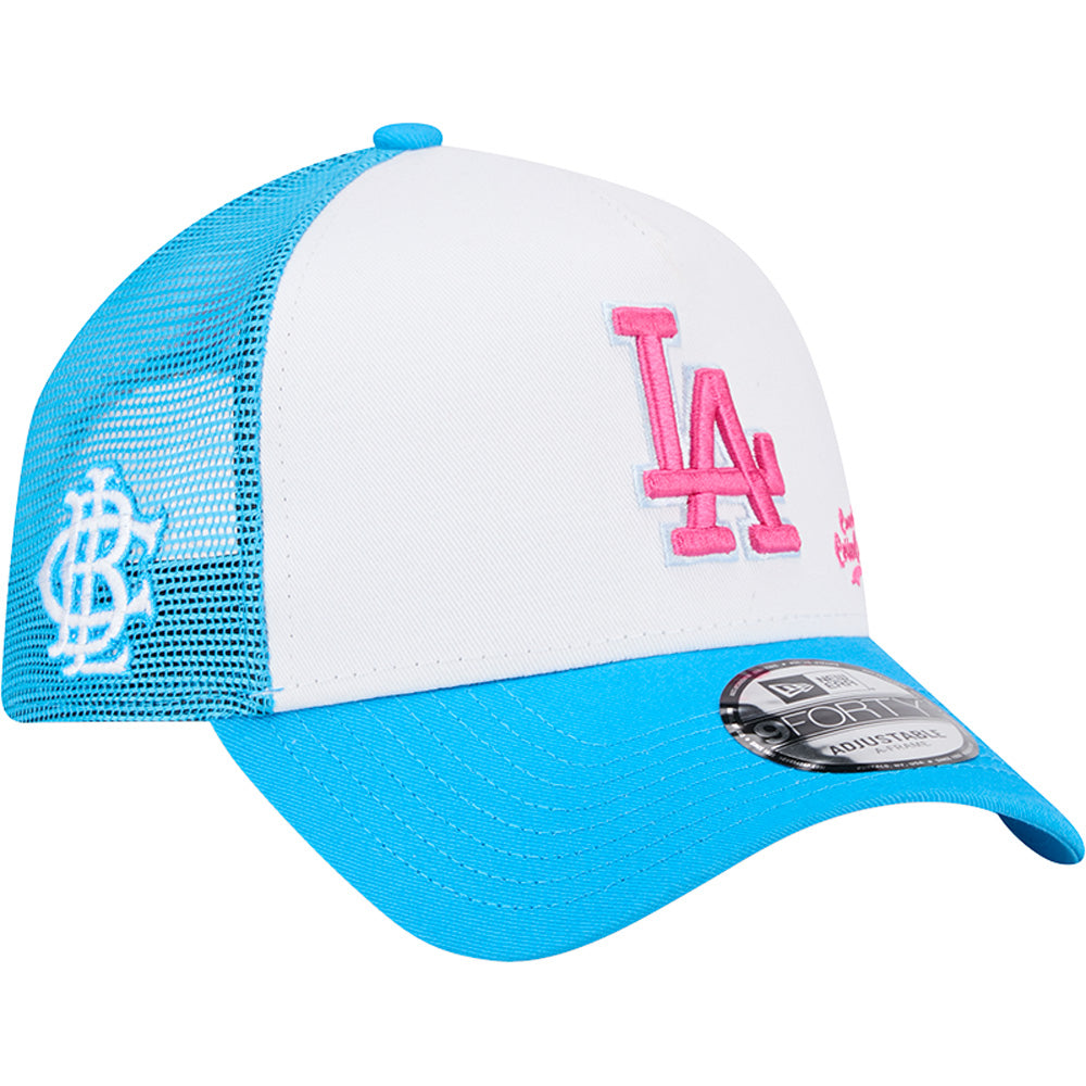MLB Los Angeles Dodgers New Era Big League Chew Cotton Candy A-Frame 9FORTY Adjustable