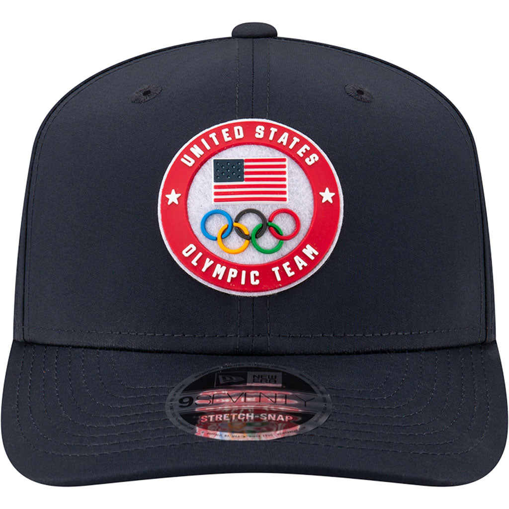 2026 Olympics Team USA New Era Perform 970 Stretch Snap Hat - Navy
