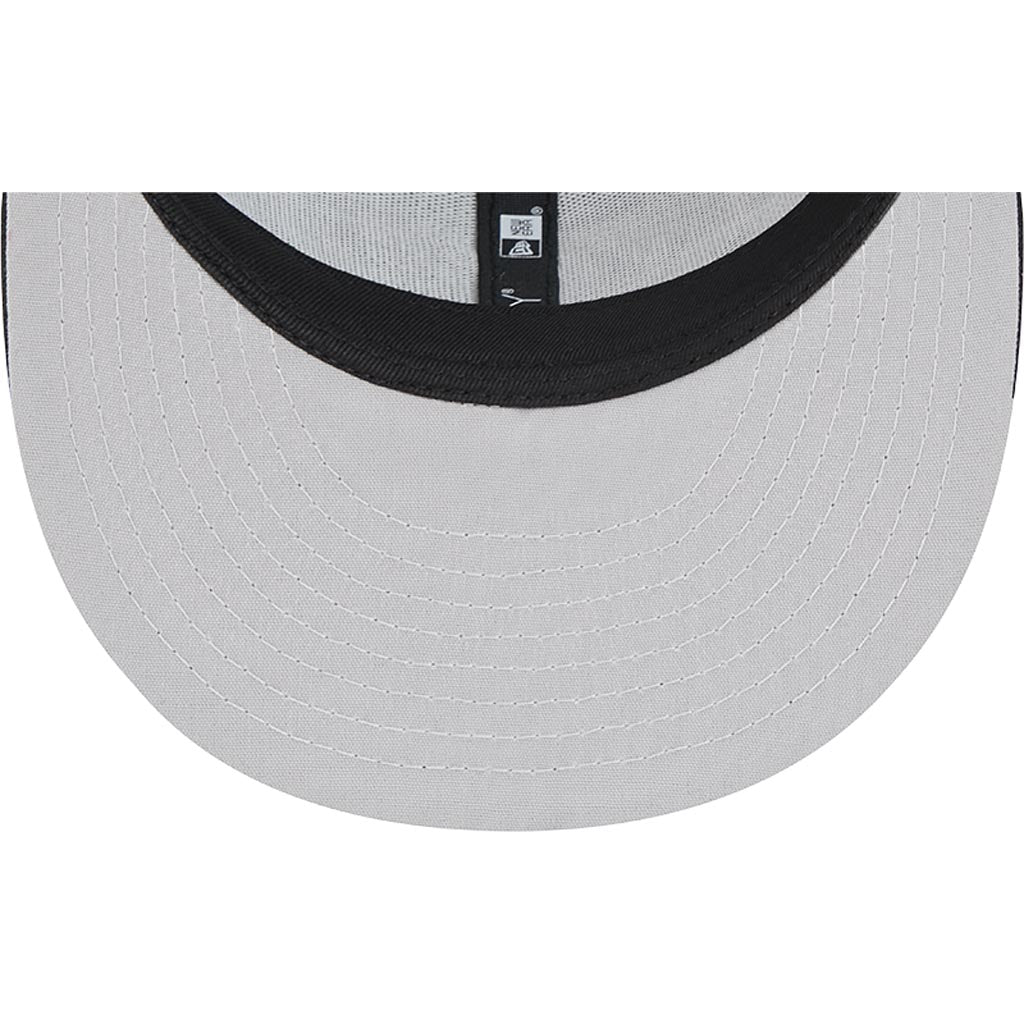 NFL New York Jets New Era Throwback Black & White 9FIFTY Snapback Trucker Hat - Black