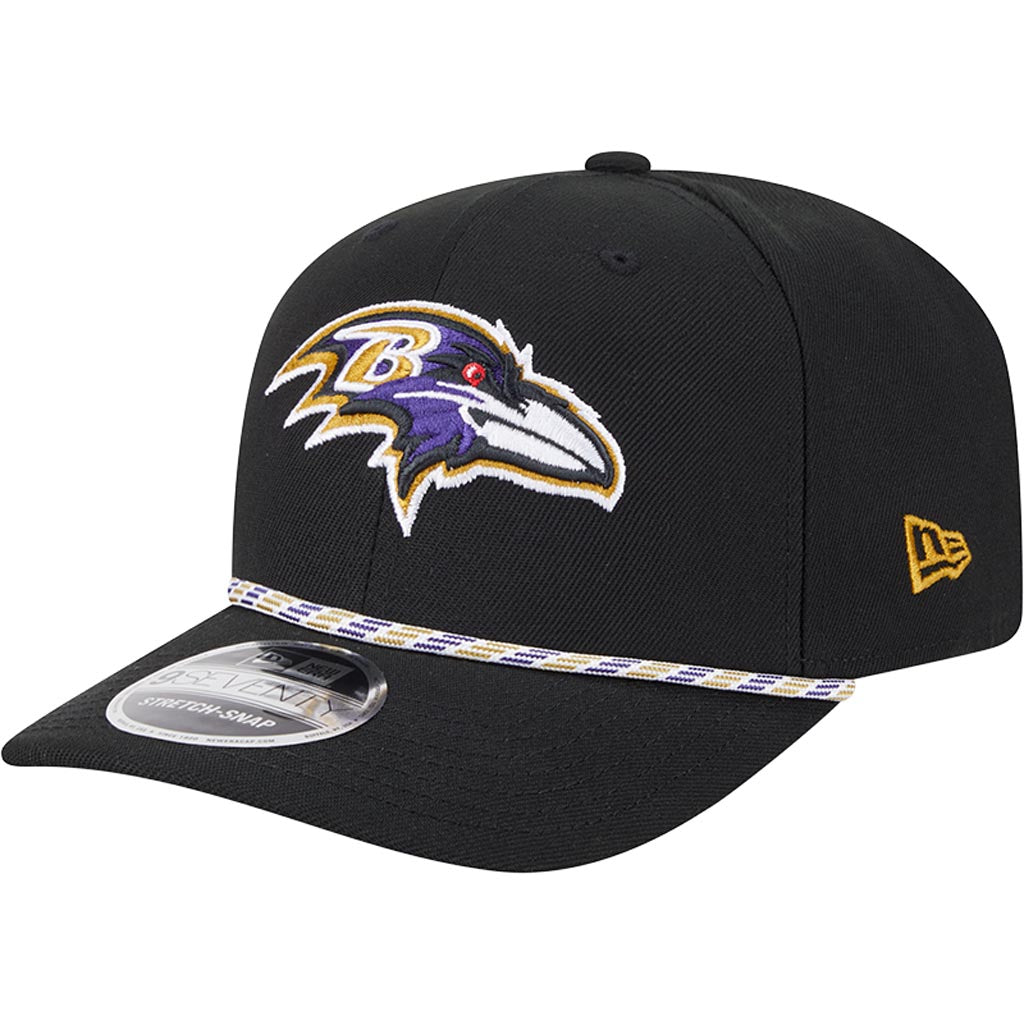 NFL Baltimore Ravens New Era Multi Rope 9SEVENTY Stretch-Snapback Hat - Black