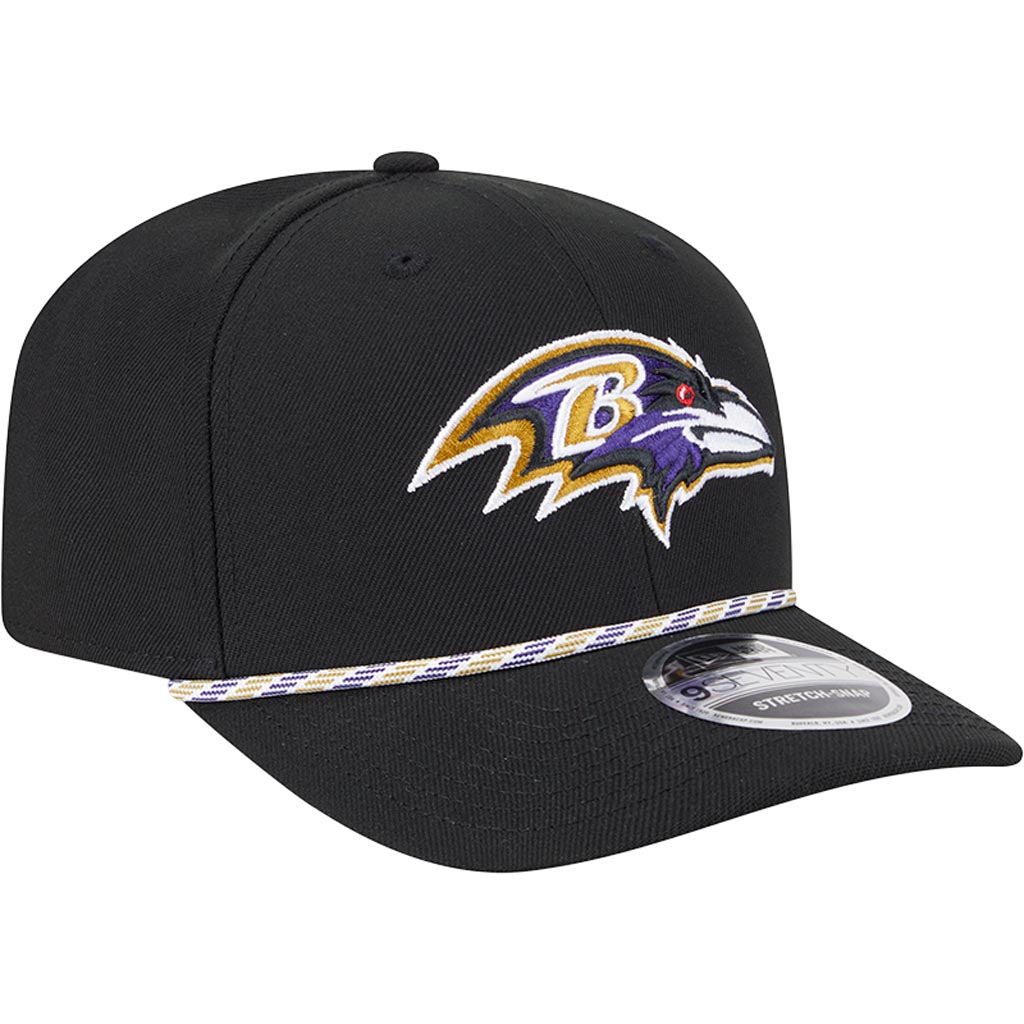 NFL Baltimore Ravens New Era Multi Rope 9SEVENTY Stretch-Snapback Hat - Black
