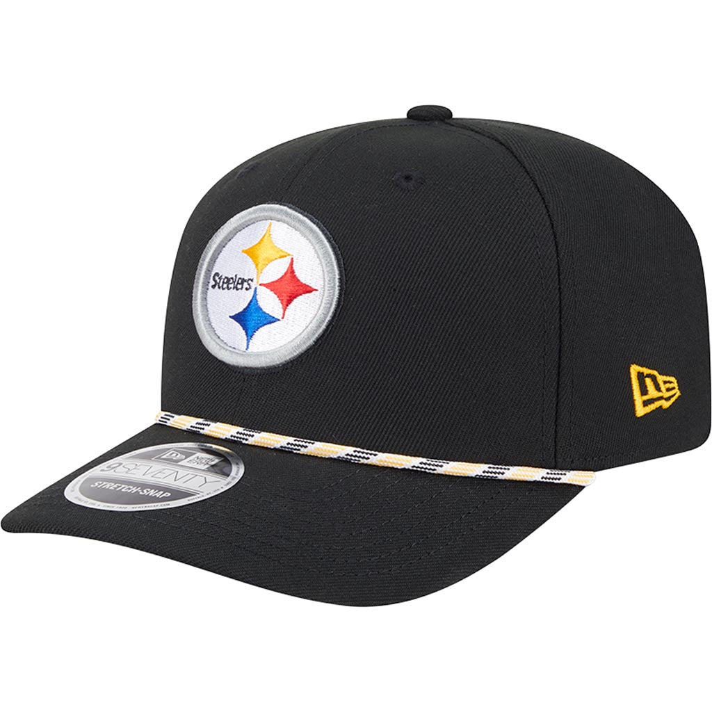NFL Pittsburgh Steelers New Era Multi Rope 9SEVENTY Stretch-Snapback Hat - Black