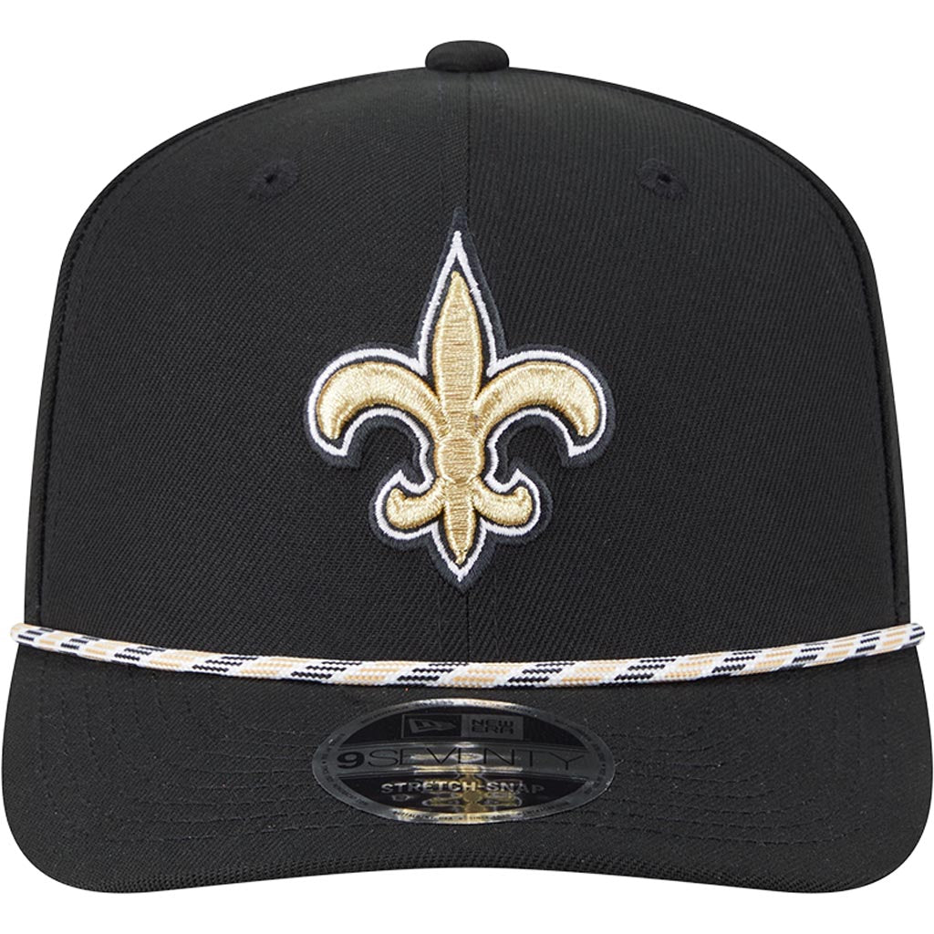 NFL New Orleans Saints New Era Multi Rope 9SEVENTY Stretch-Snapback Hat - Black