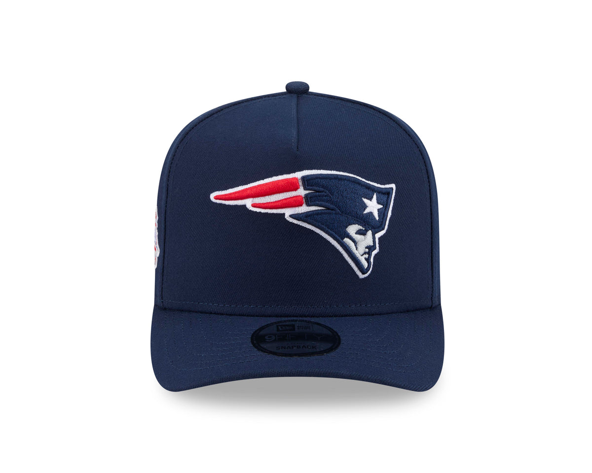 NFL New England Patriots New Era OTC 9FIFTY A-Frame Snapback Hat- Navy