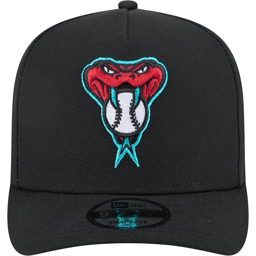 MLB Arizona Diamondbacks New Era Snakehead OTC 9FIFTY A-Frame Snapback Hat - Black