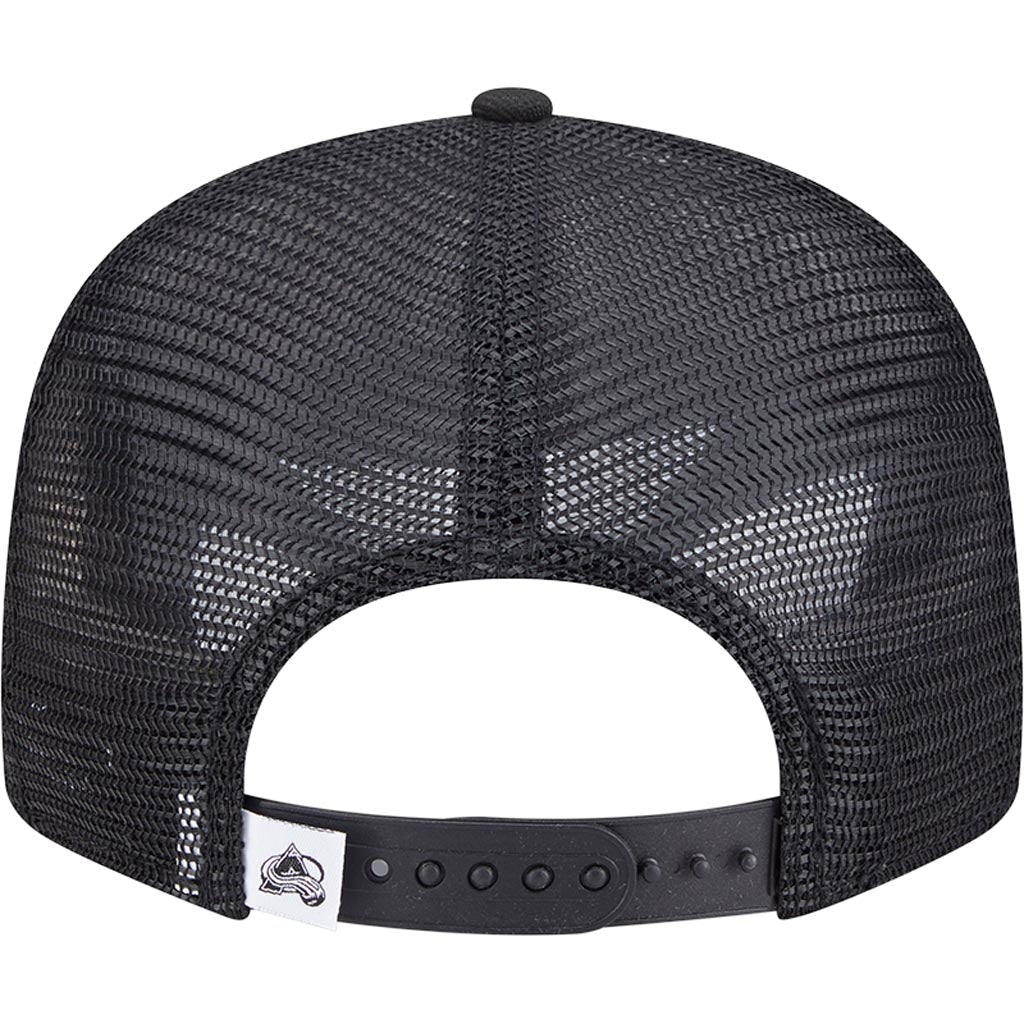 NHL Colorado Avalanche New Era Black & White 9FIFTY Snapback Trucker Hat - Black