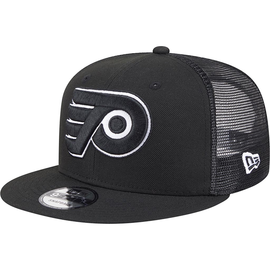 NHL Philadelphia Flyers New Era Black & White 9FIFTY Snapback Trucker Hat - Black