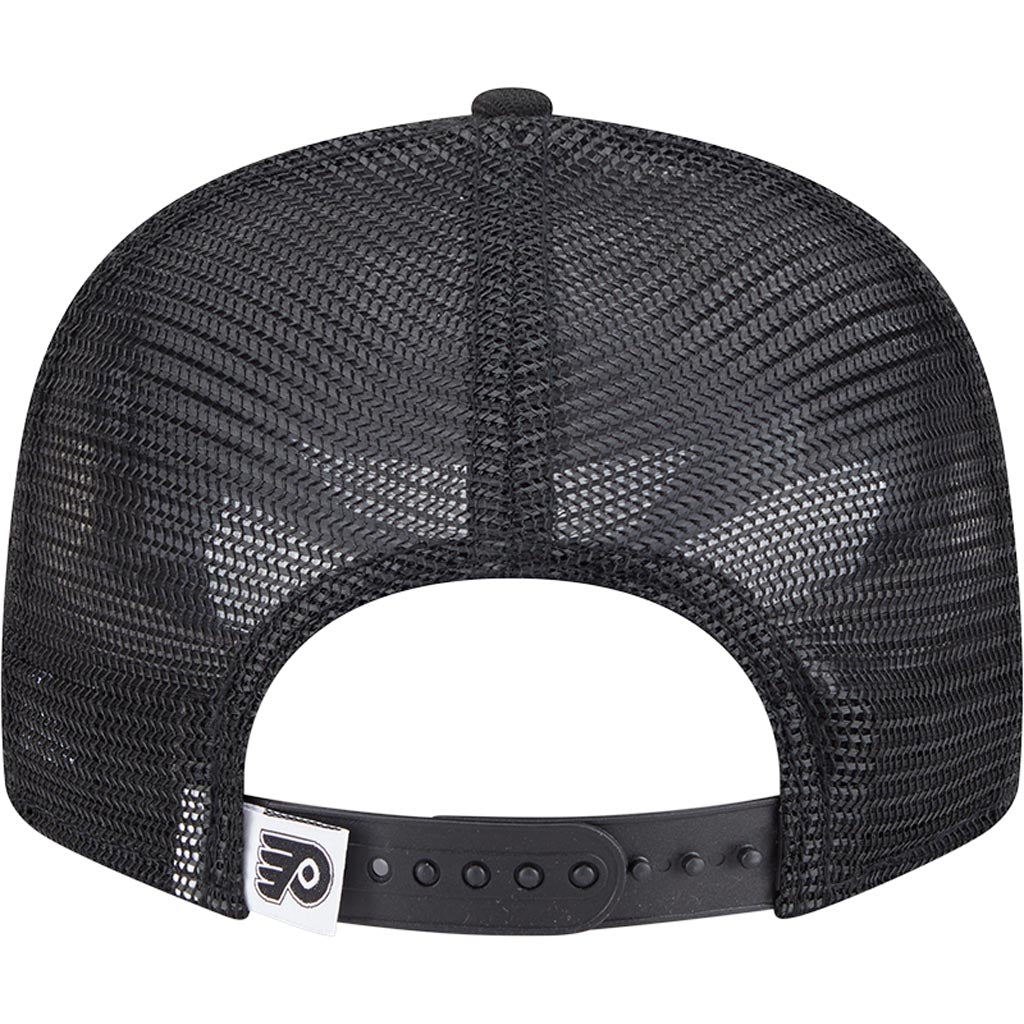 NHL Philadelphia Flyers New Era Black & White 9FIFTY Snapback Trucker Hat - Black
