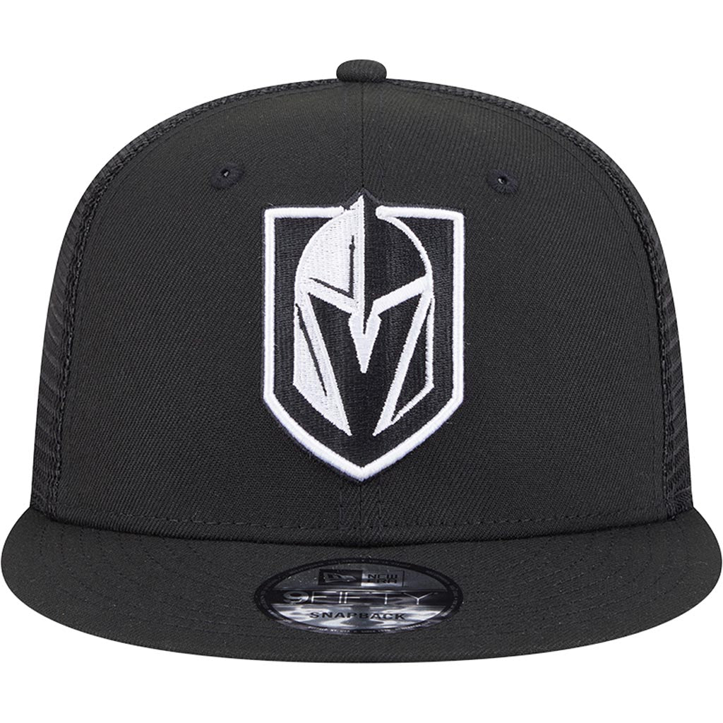 NHL Vegas Golden Knights New Era Black & White 9FIFTY Snapback Trucker Hat - Black