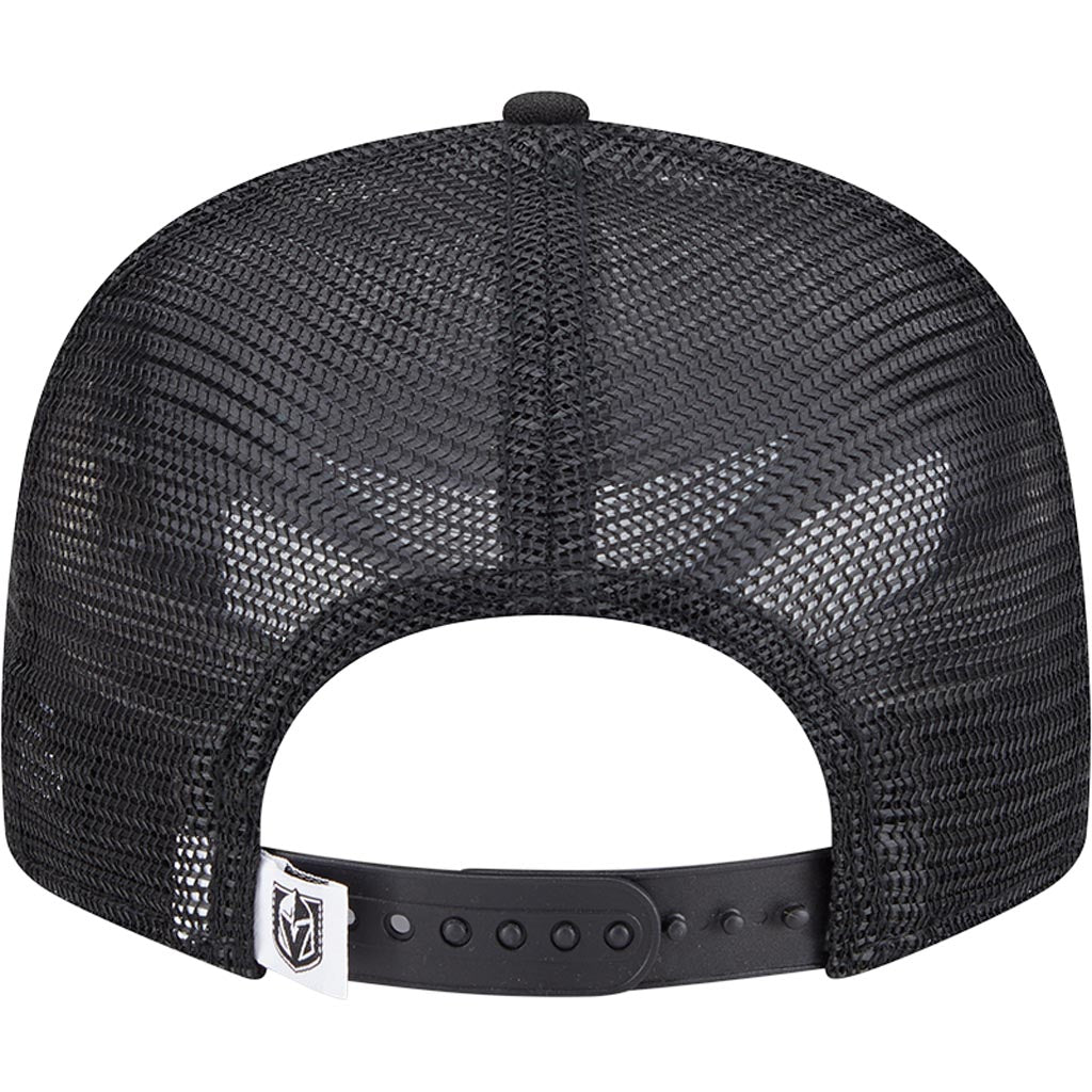 NHL Vegas Golden Knights New Era Black & White 9FIFTY Snapback Trucker Hat - Black
