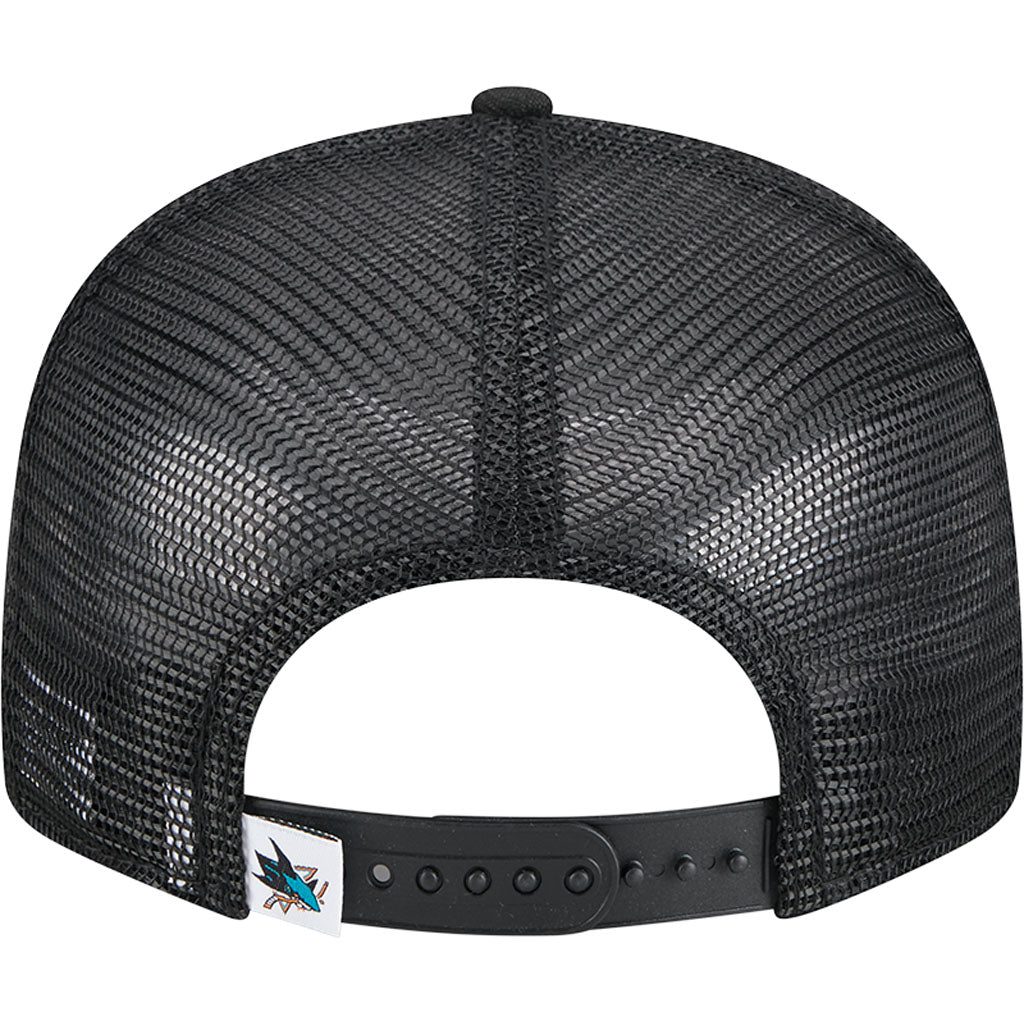 NHL San Jose Sharks New Era OTC Trucker 9FIFTY Snapback Hat - Black