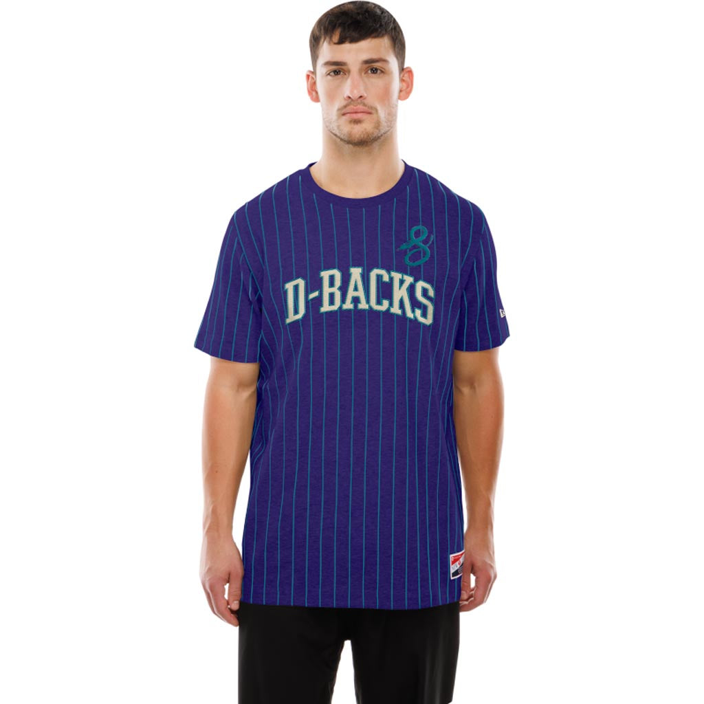 MLB Arizona Diamondbacks New Era Pinstripe T-Shirt - Purple