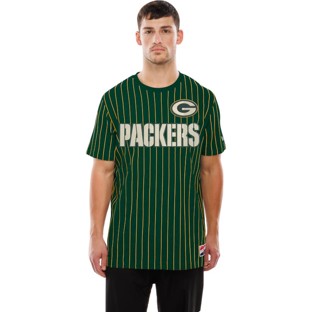 NFL Green Bay Packers New Era Pinstripe T-Shirt - Green